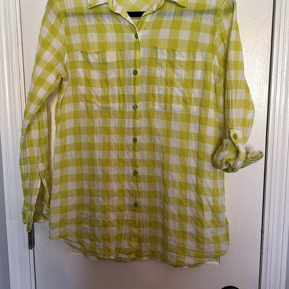 Michael Kors checkered button up rouch look EUC - Picture 5 of 9